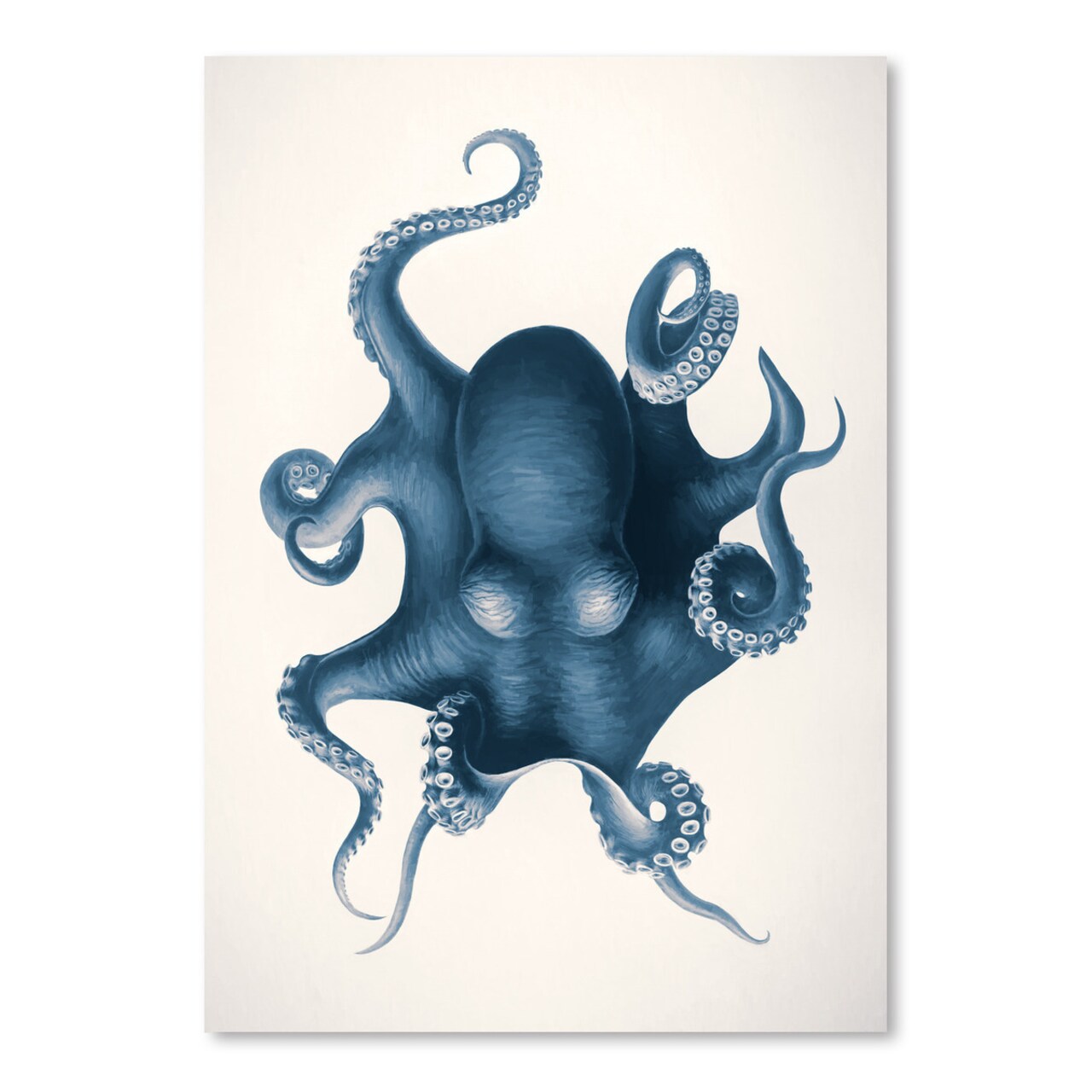 Vintage Octopus Blue by Chaos &#x26; Wonder Design  Poster Art Print - Americanflat